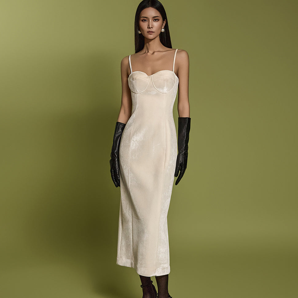 D5148 天鹅绒连衣裙