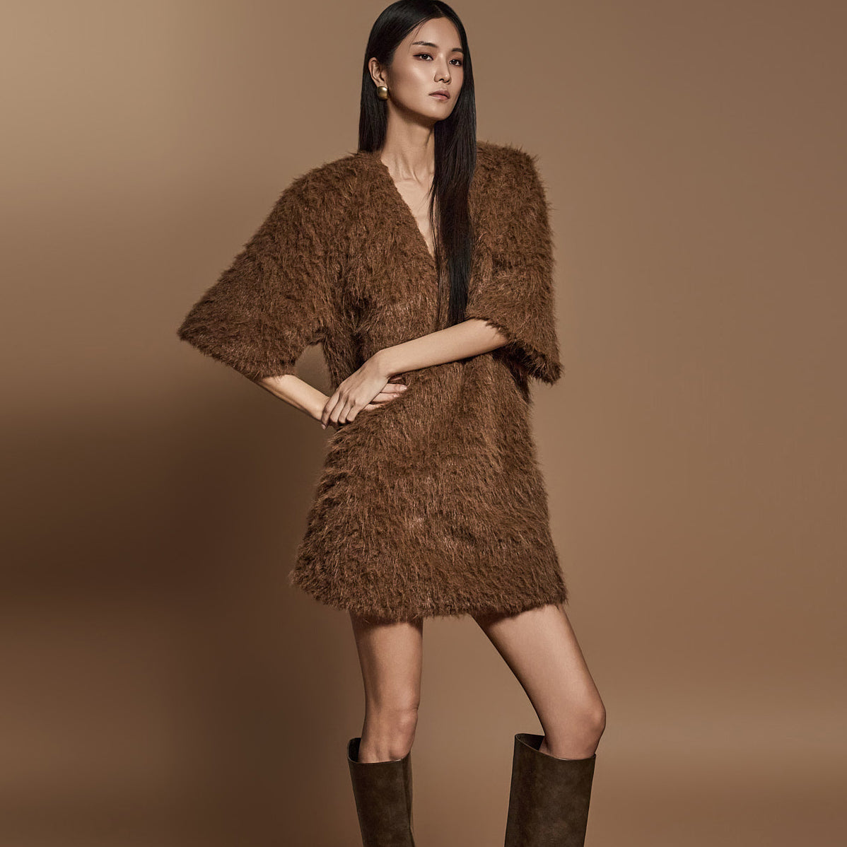 D9511 Boucle Mini Dress