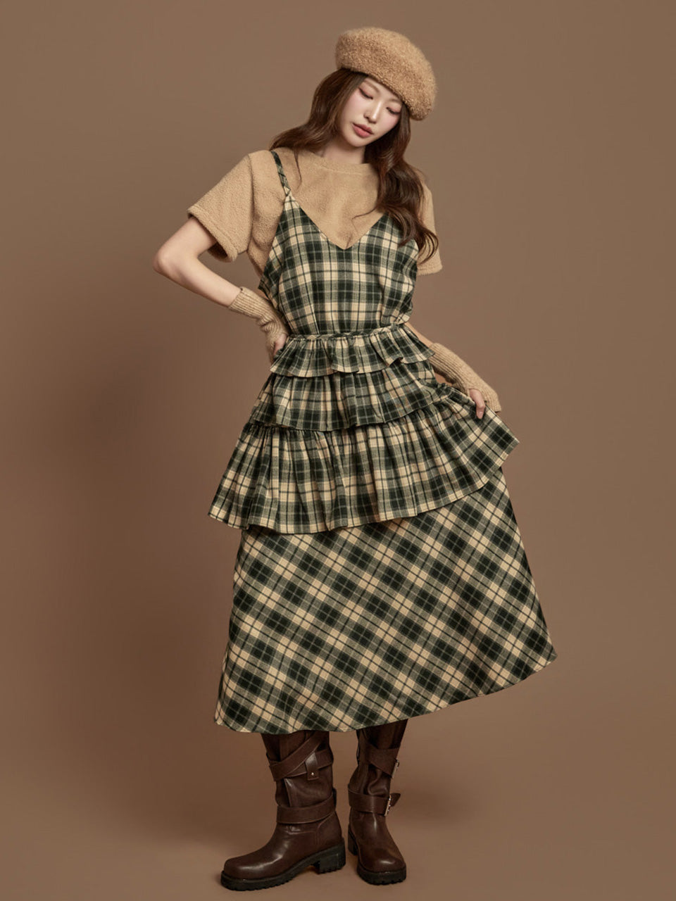 D5415 Check Dress