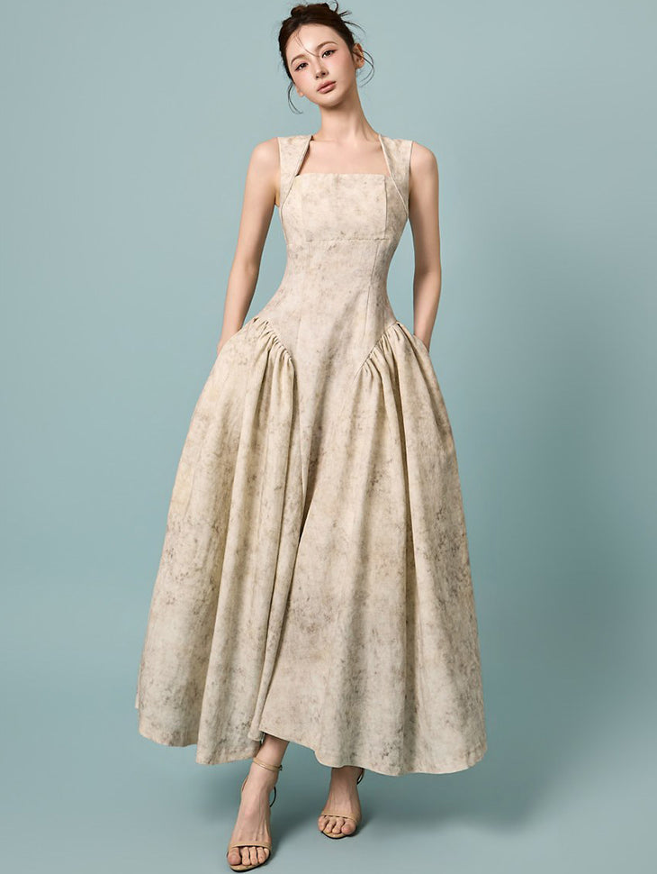 D9617 Cloud Washed Volume Dress