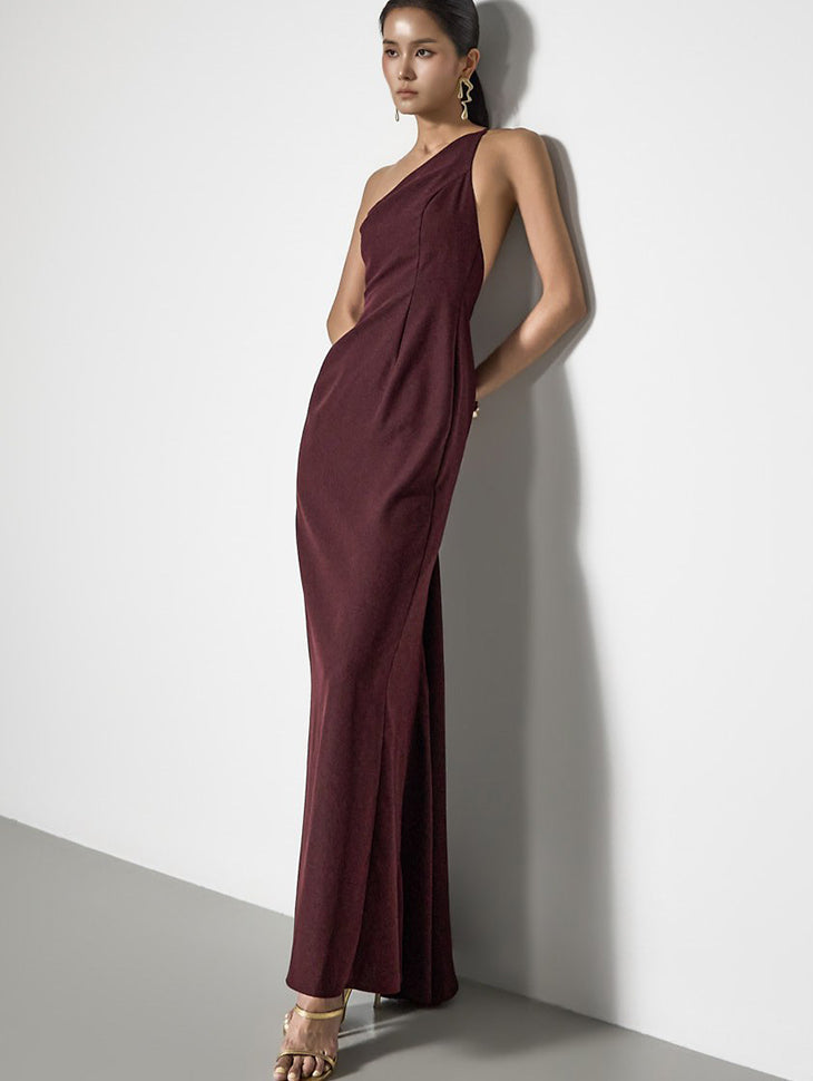 D9618 One-Shoulder Slim Dress