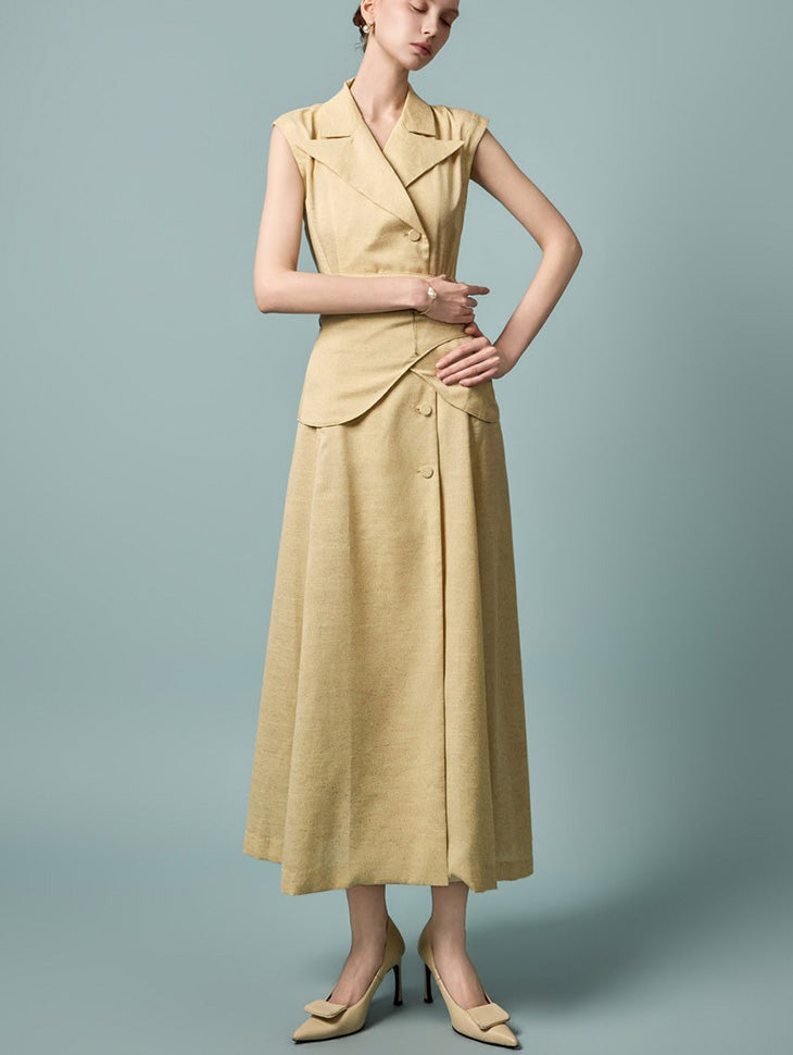 D5603 Linen Tweed Dress