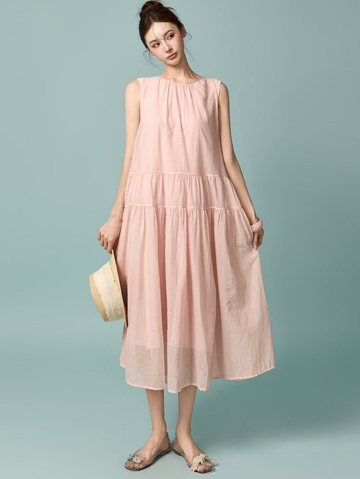 D5681 Airy Tiered Dress