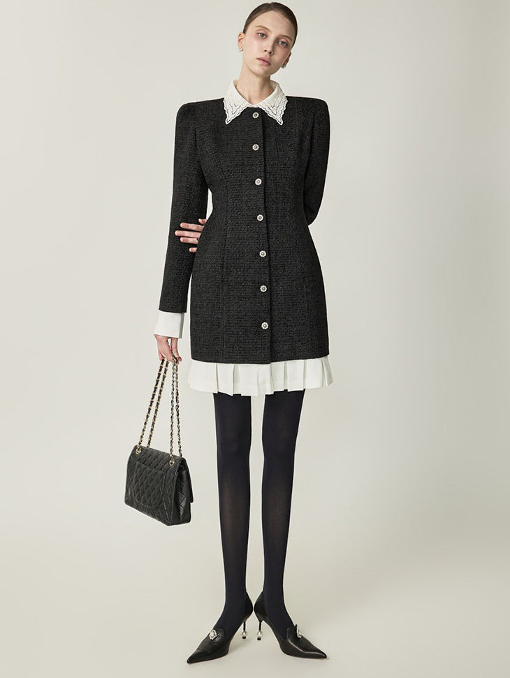 D5701 Tweed Wool Dress