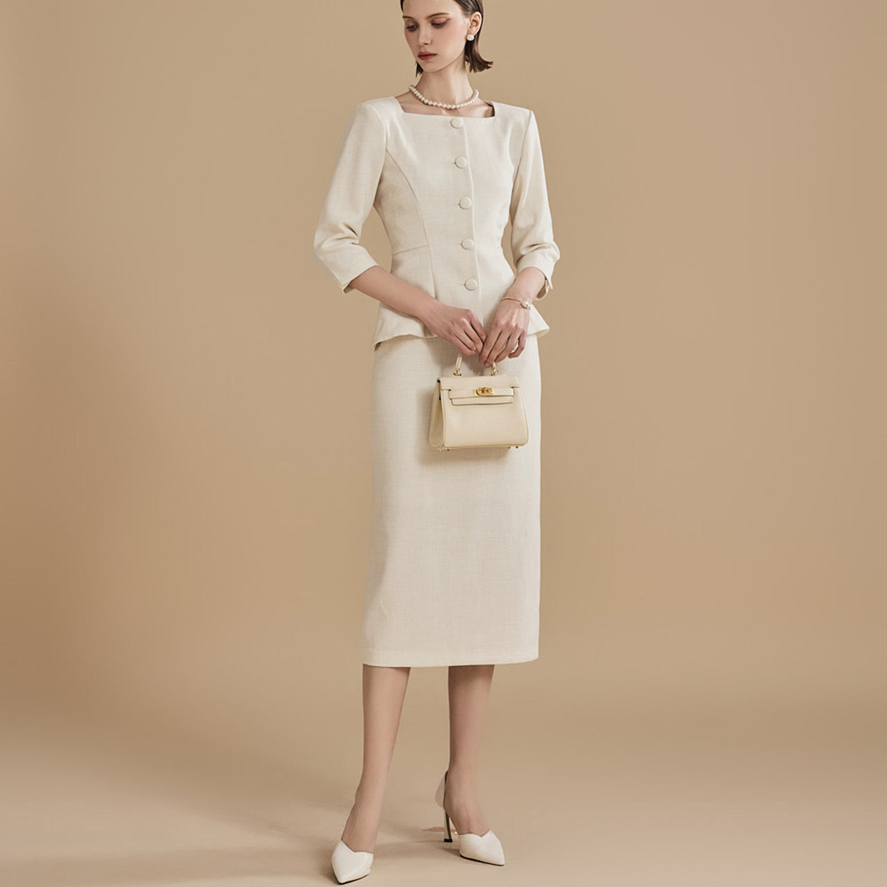 D4949 ジャケット&スカート ツーピース