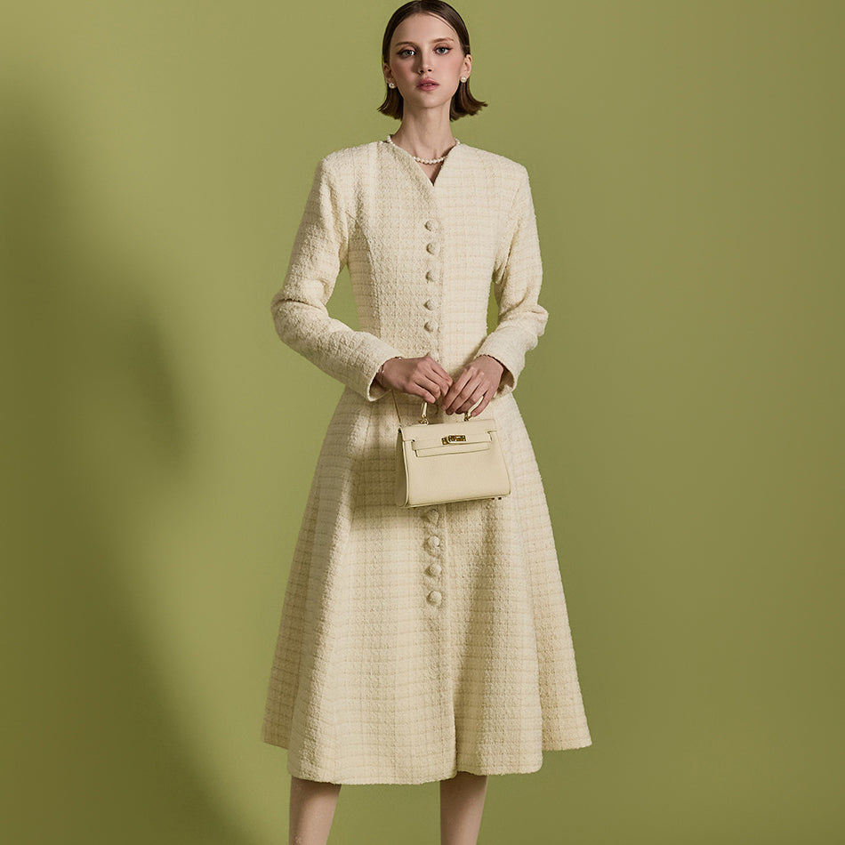 D5157 ツイードドレス