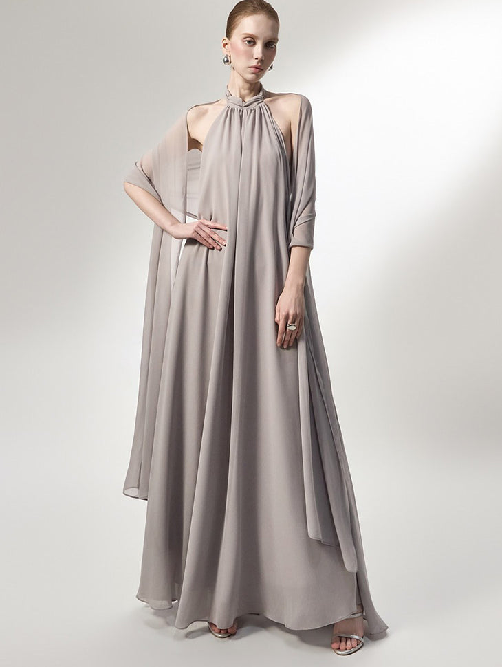 D5477 Halter Neck Dress