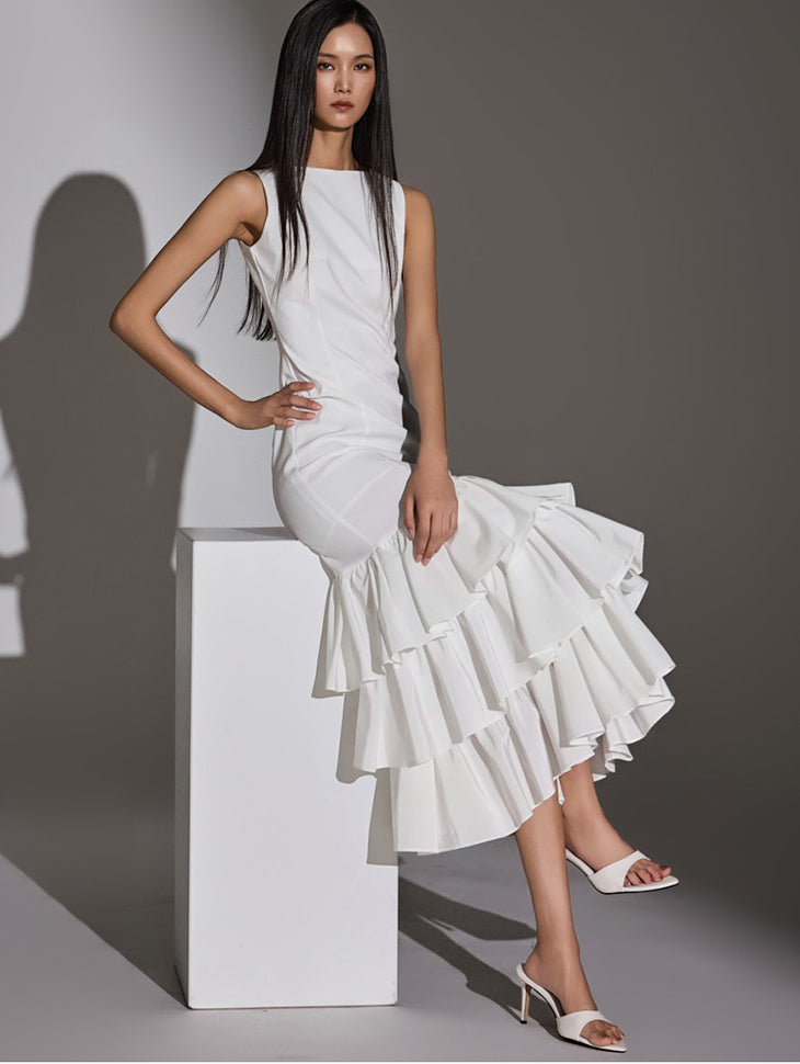 D9483 ティアードドレス