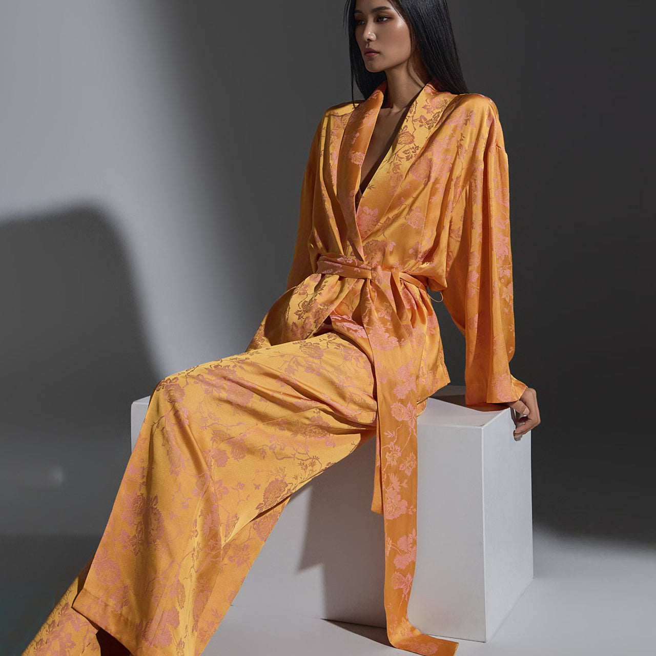 D9490 Satin Loungewear Two-Piece