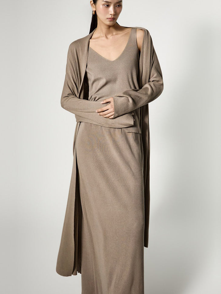 D5498 Cardigan Three-Piece Set