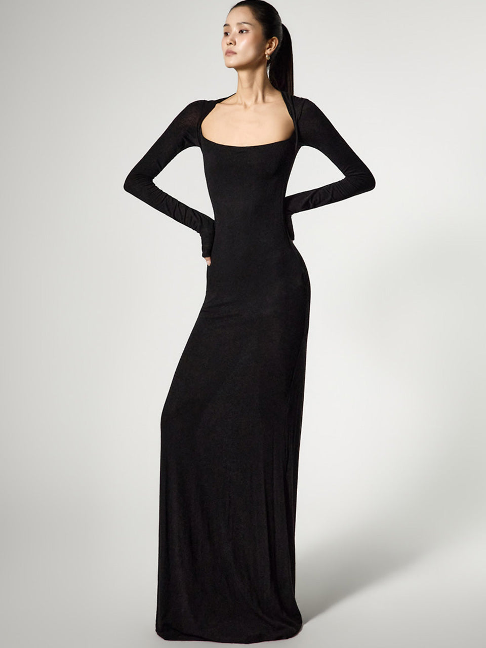 D5499 Bolero Maxi Dress