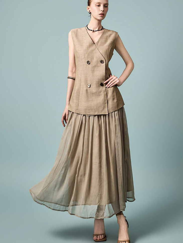 D5610 Linen Double Dress