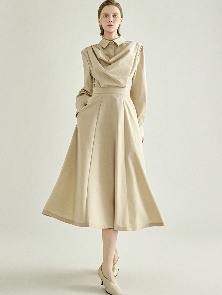 D5695 Drape Shirt Dress