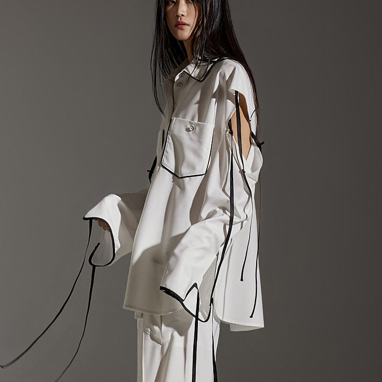 MBD24O2S001 Strap Trim Shirt