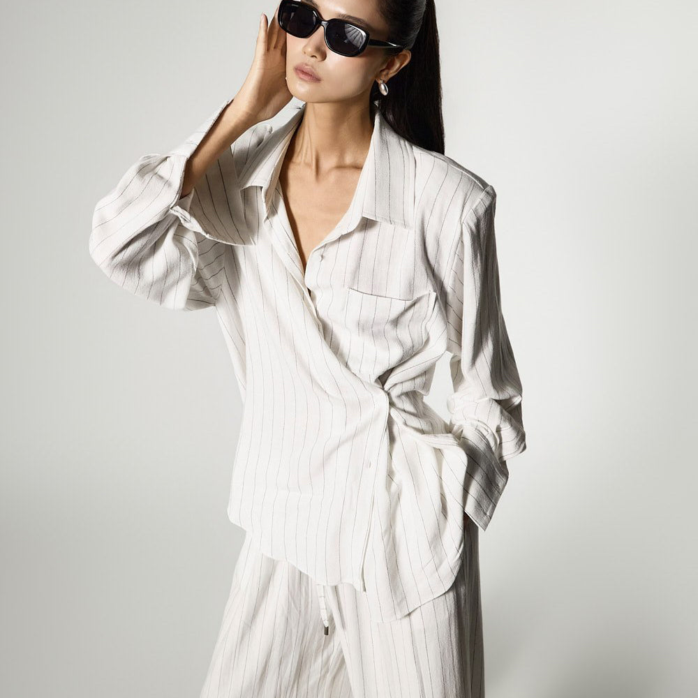 S864 Linen Stripe Shirts