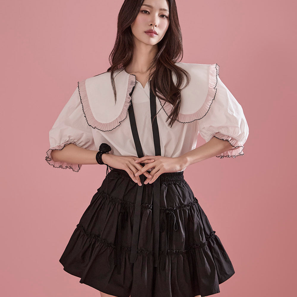 B2963 フリルブラウス