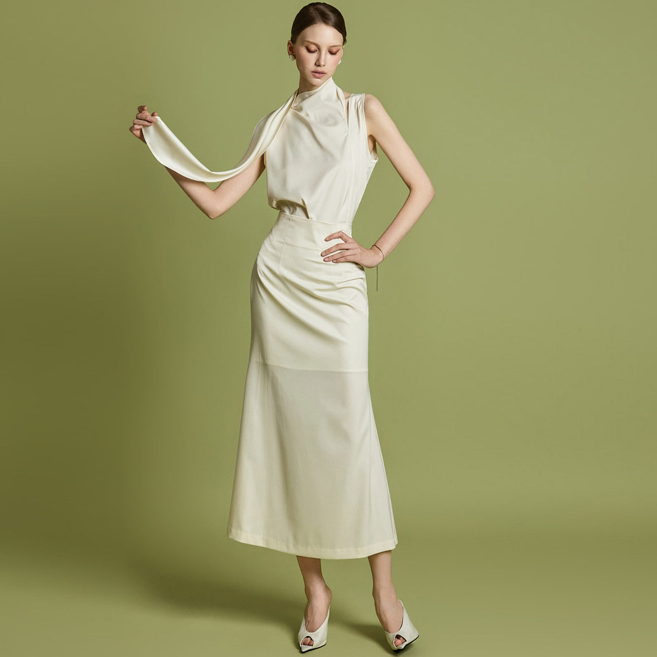 TP2202 Blouse and Skirt Set