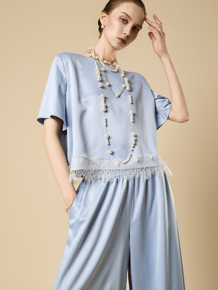 B3212 Lace Padded Blouse