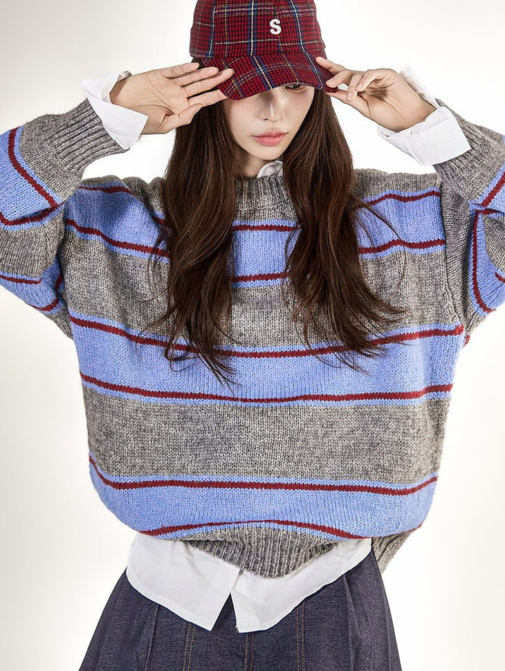 E4393 Wide Stripe Knit
