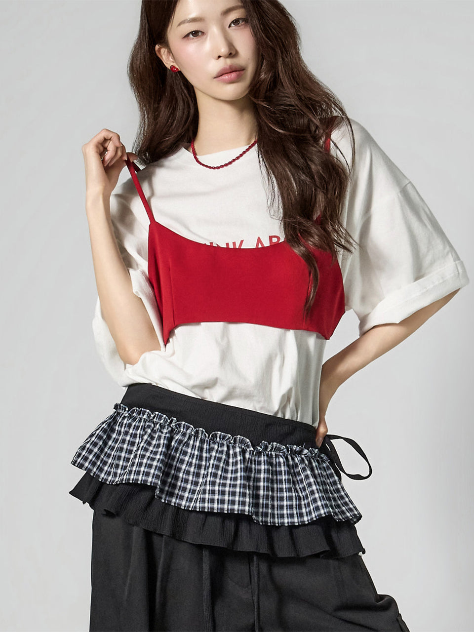 E4161 Strap Bustier Top