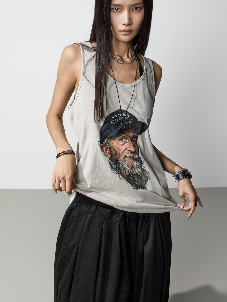 E4277 Printed Sleeveless Top