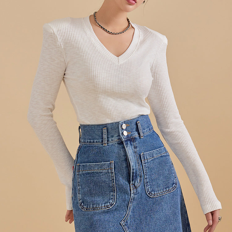 E3150 リブ付きスリムパッドトップ