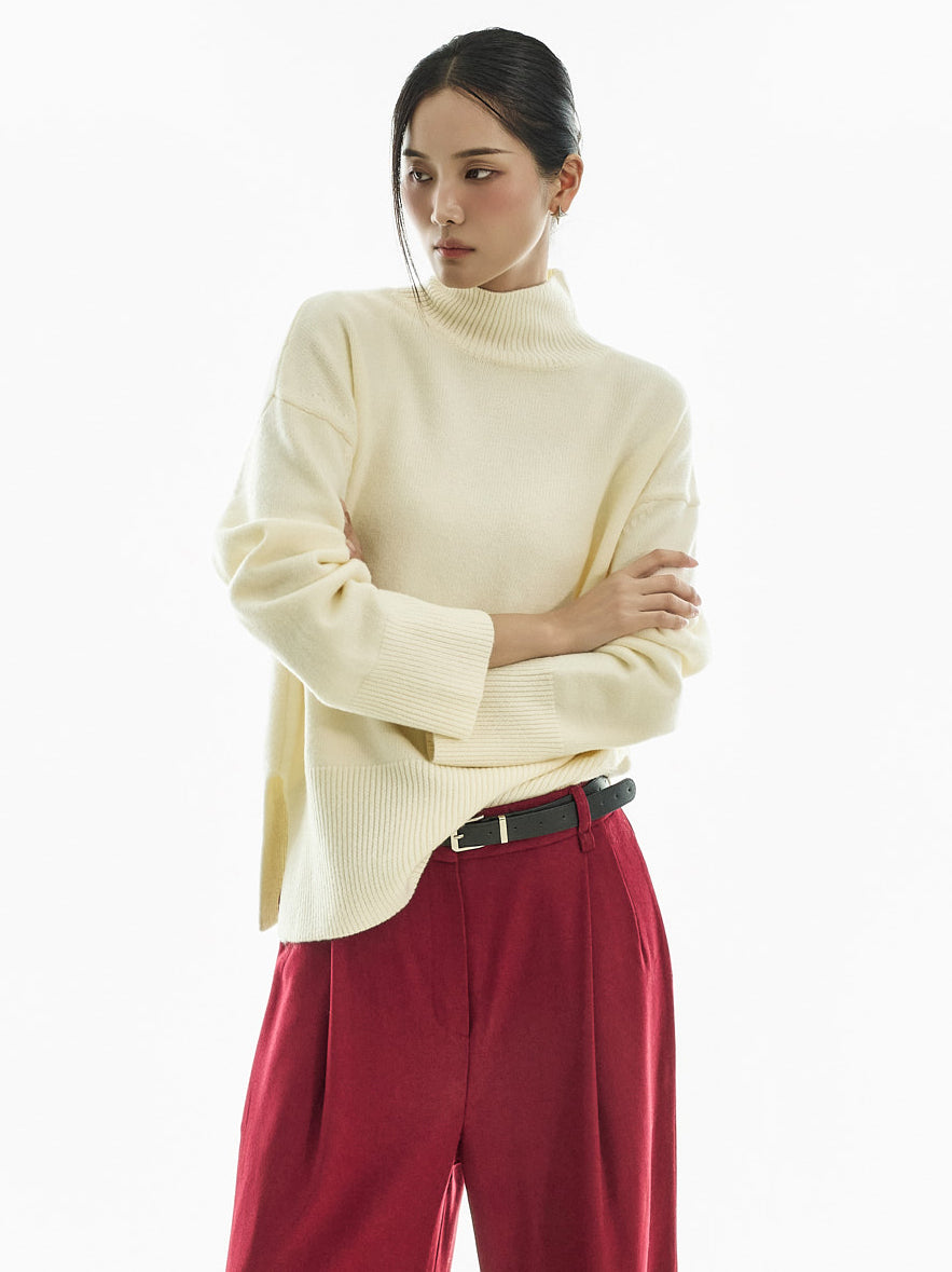 E4085 High-Neck Overfit Knit