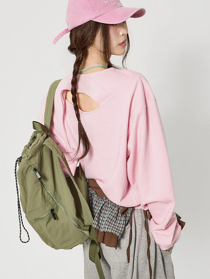 E4170 Cutout Two-Way Sweatshirts