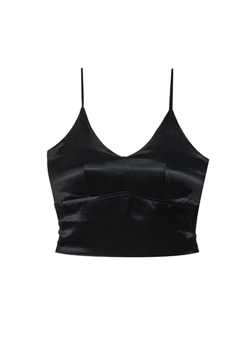 E4191 模杯缎面无袖上衣