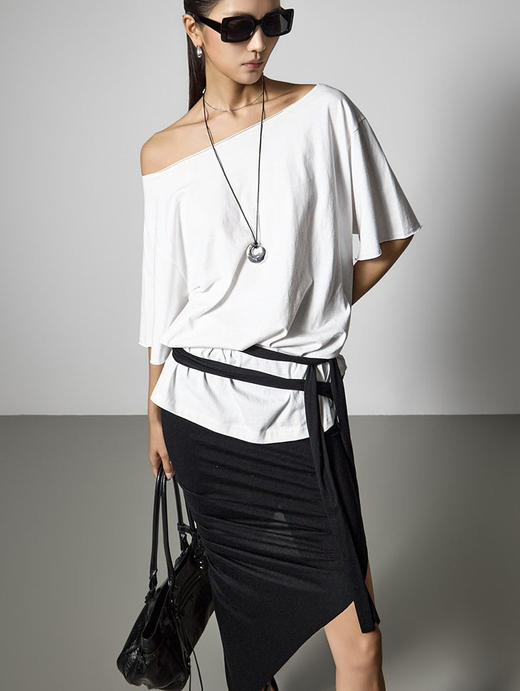 E4242 Boat Neck Top