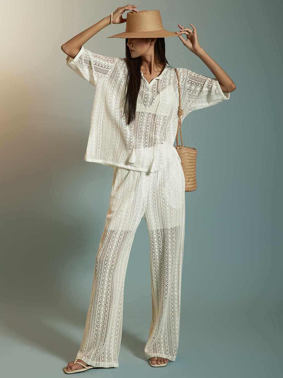 TP2214 トップス&パンツセット