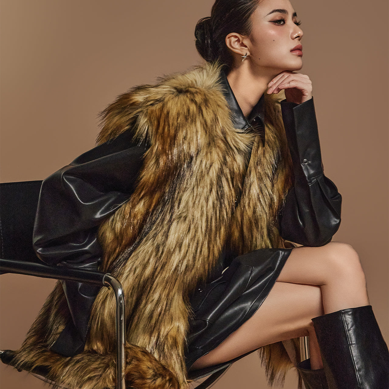 J1416 人造毛皮背心