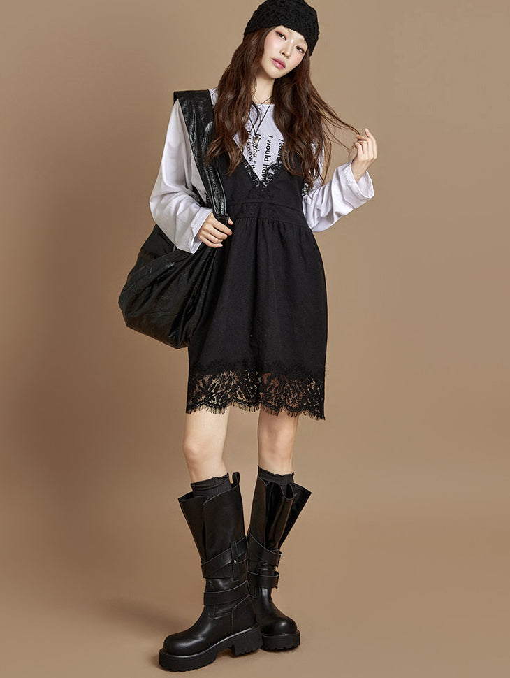 D5382 Lace Mini Dress