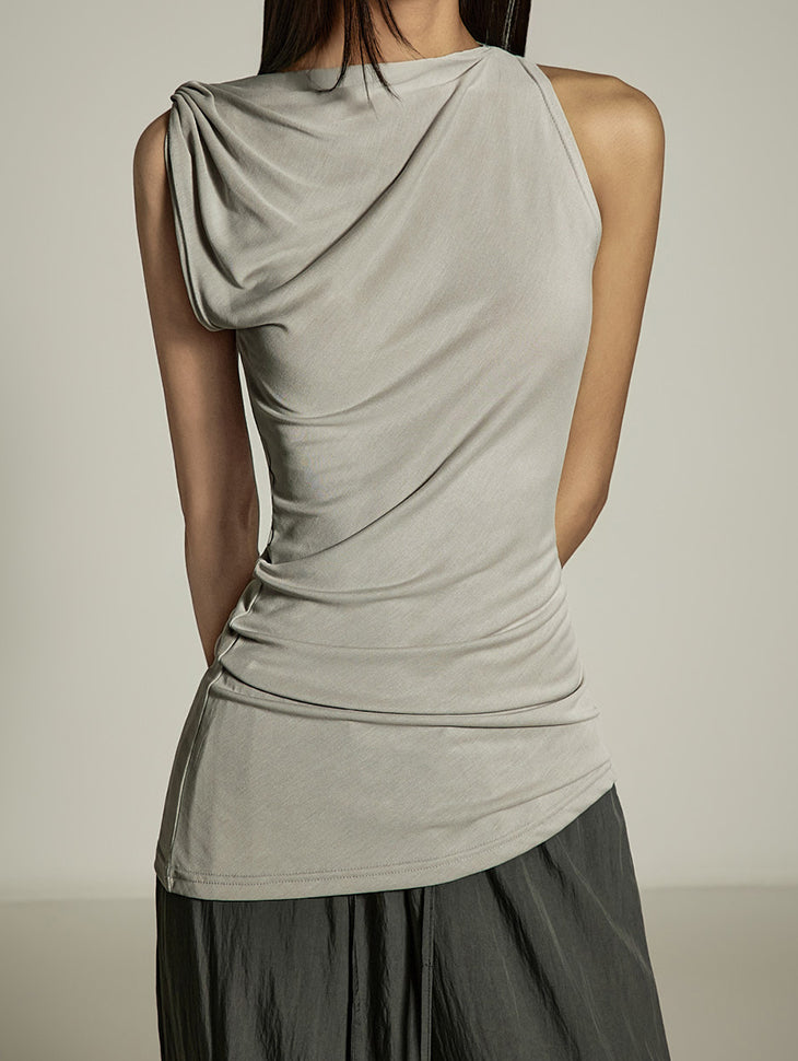 E3909 Twisted Strap Sleeveless Top