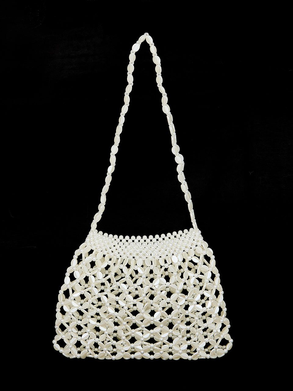 A-1675 Beads Net Shoulder Bag