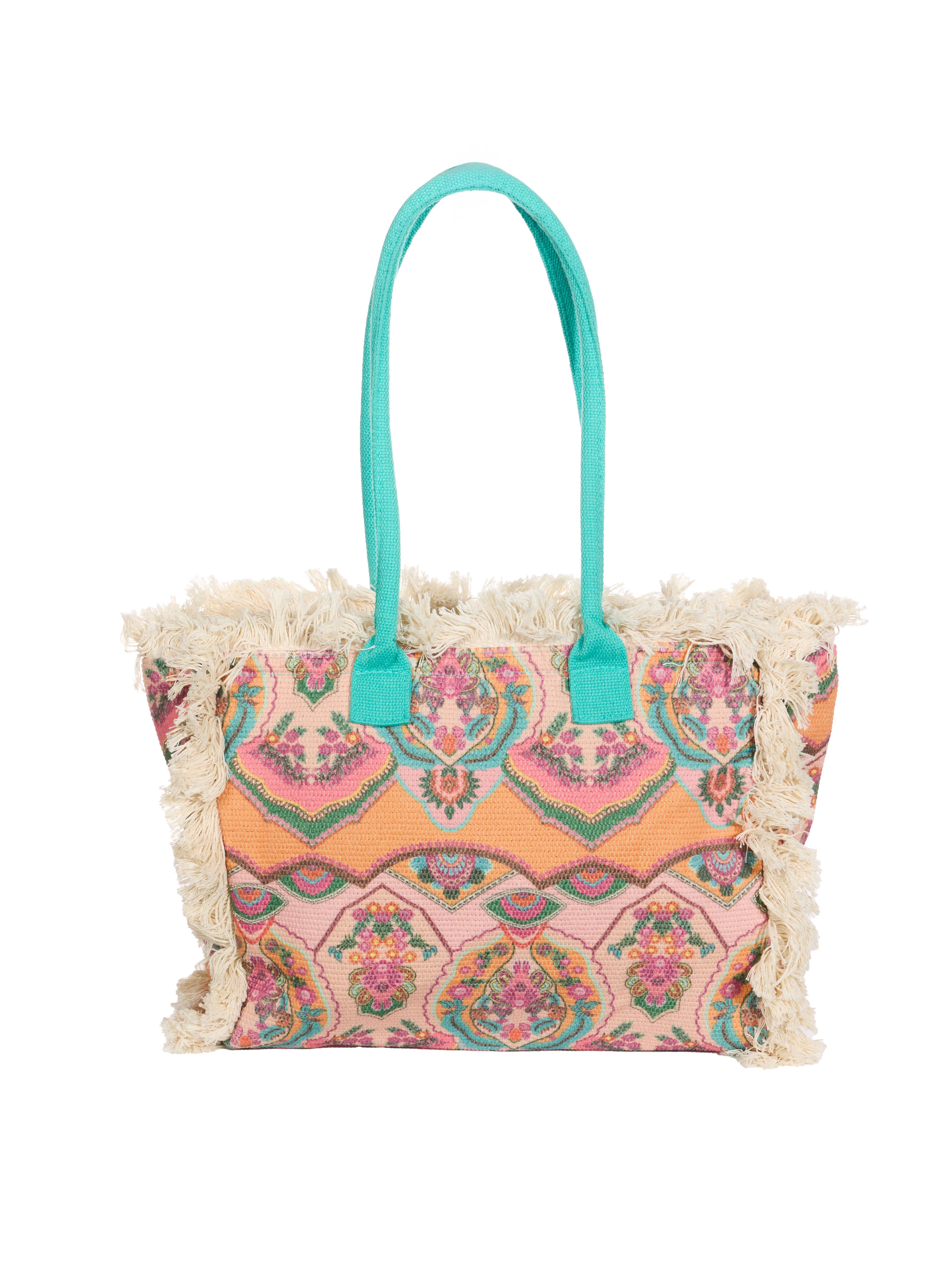 A-1708 Fringe Pattern Shoulder Bag
