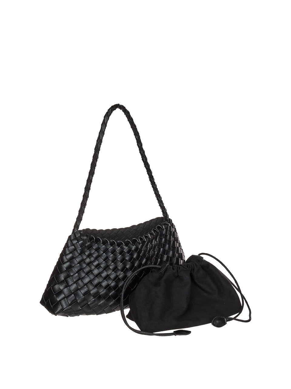 A-1756 Leather Weaving Shoulder Bag