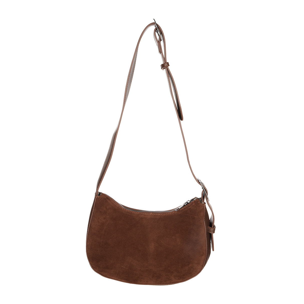 A-1761 Suede Round Shoulder Bag