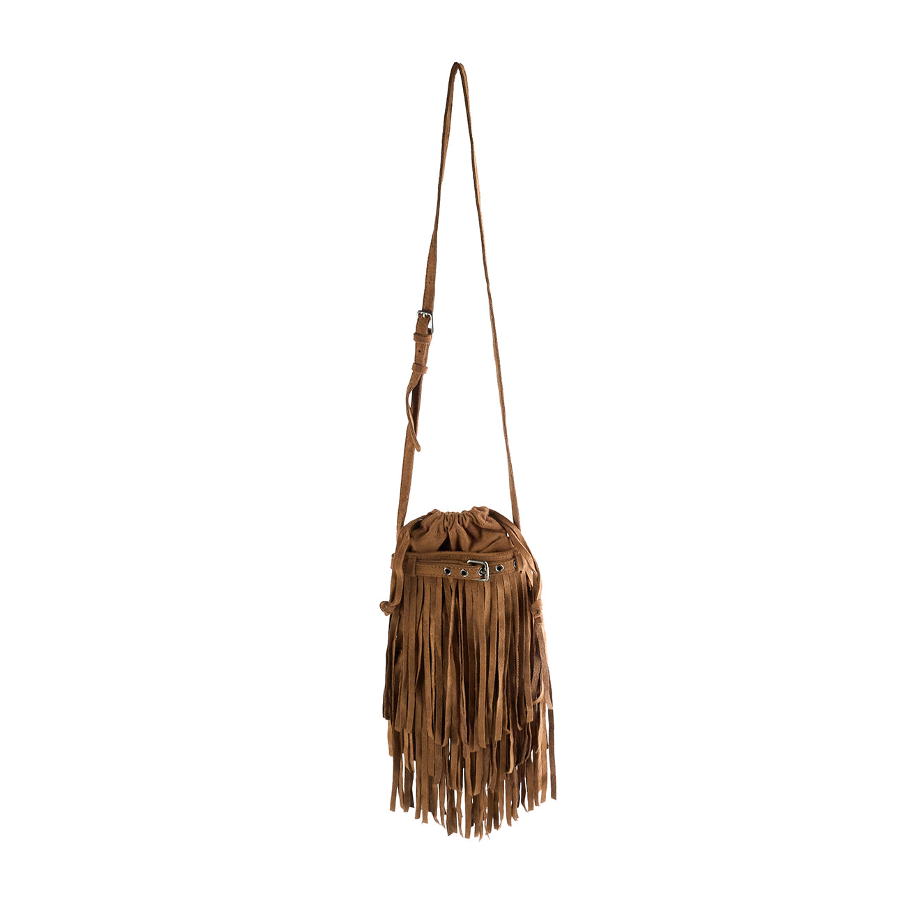 A-1778 Suede Fringe Crossbody Bag