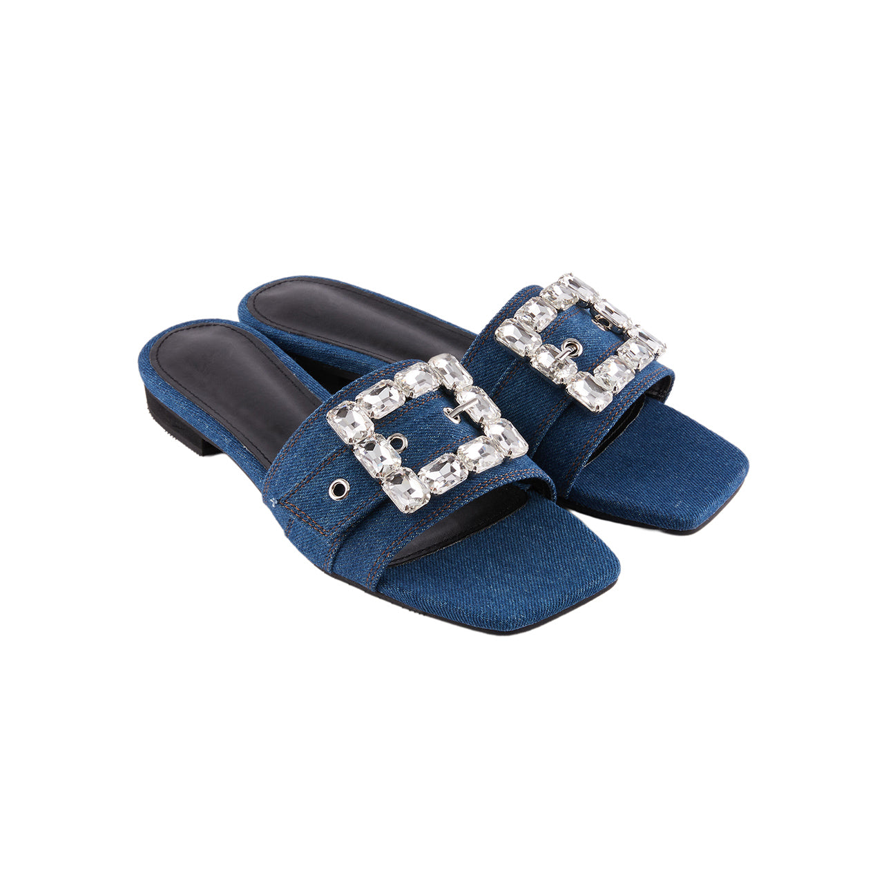 AR-3464 Cubic Denim Slippers