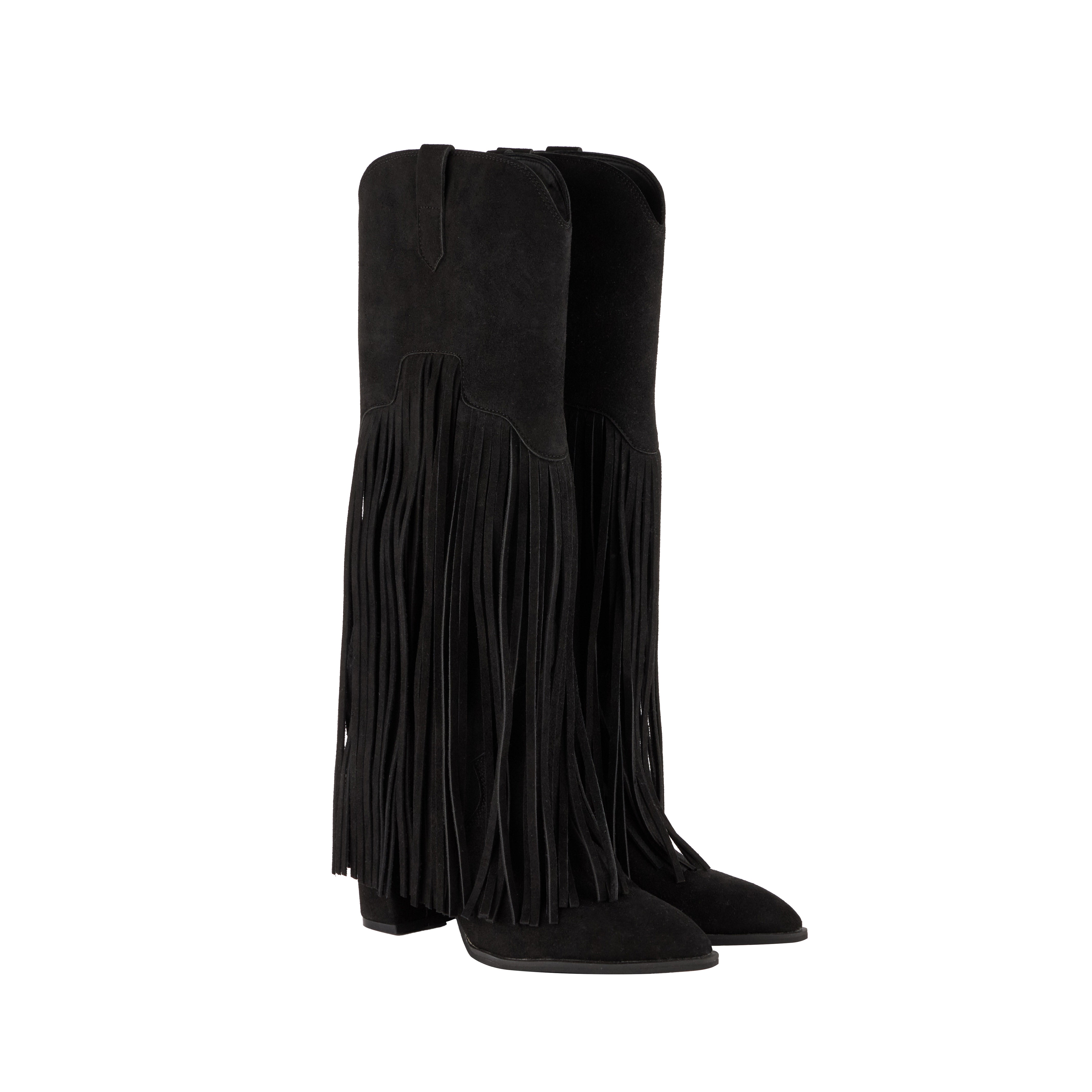 AR-3488 Suede Western Long Boots