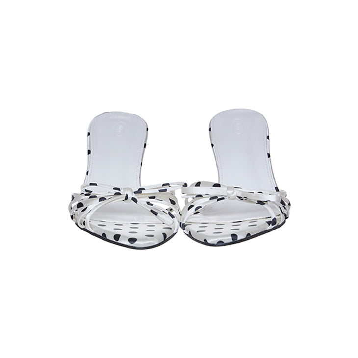 AR-3607 Dot Strap Mid-Heel Mule