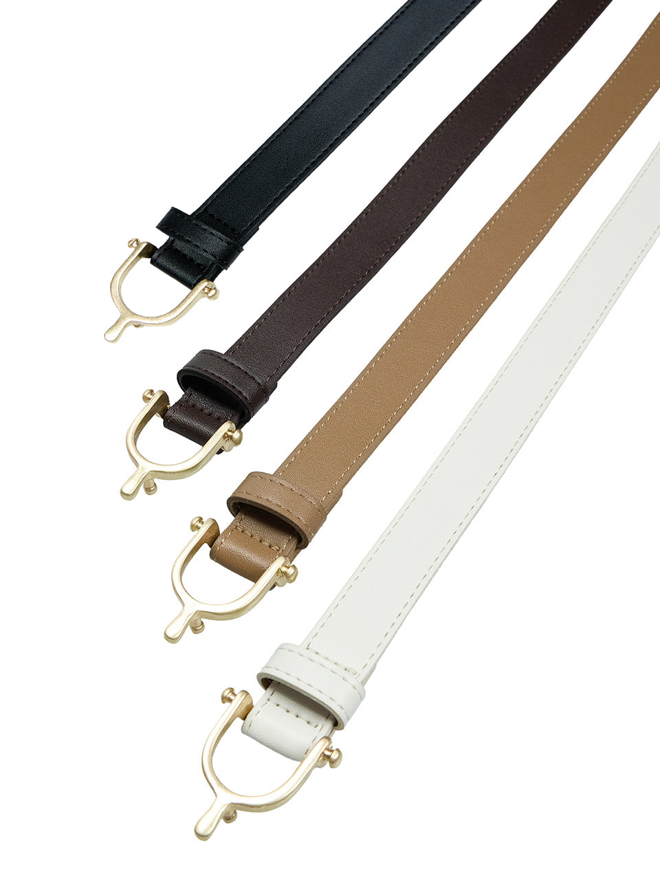 AT-575 Gold Buckle Slim Belt