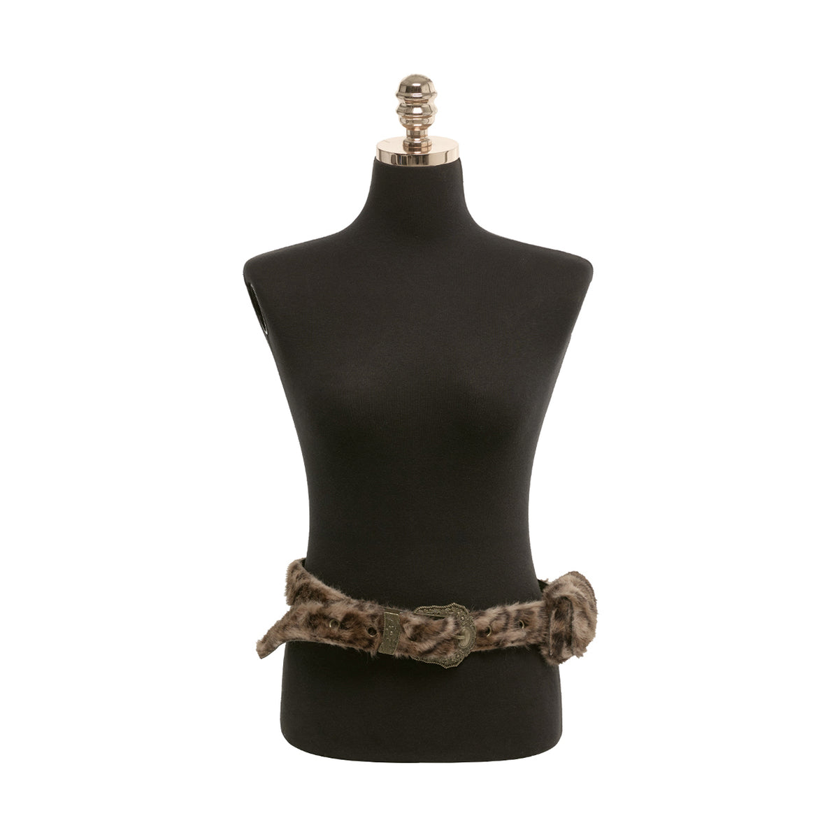 AT-666 Leopard Fur Metal Belt