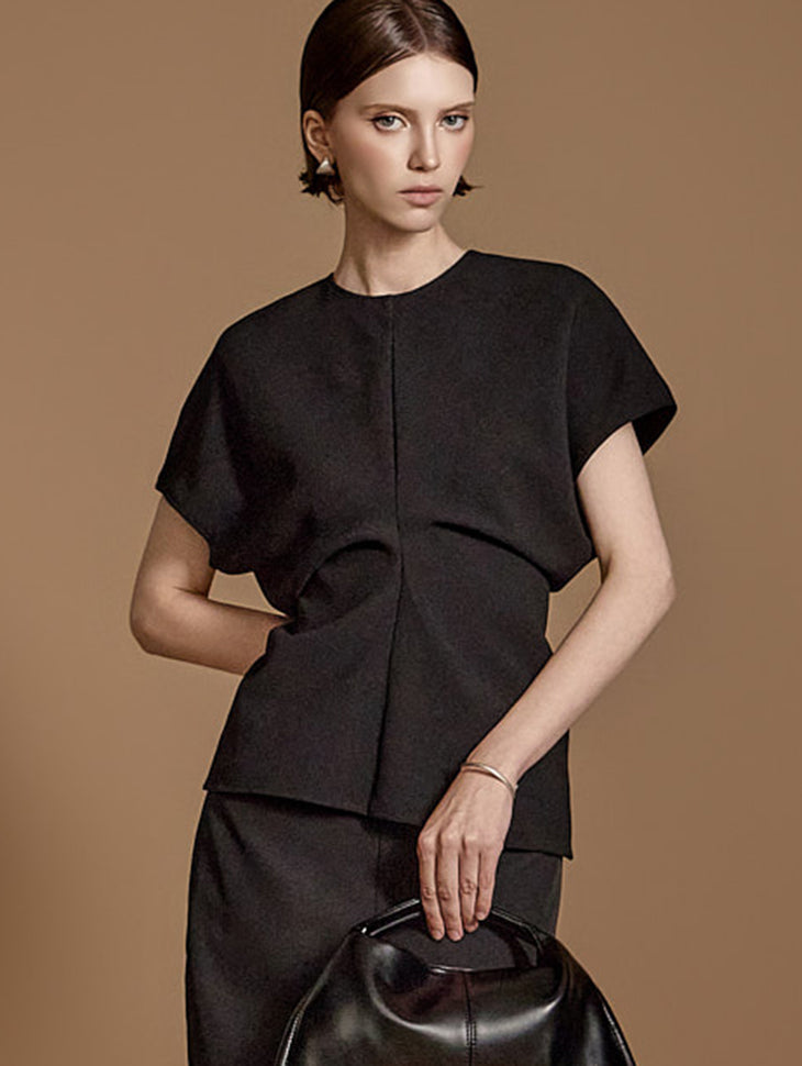 B3010 ピンタックブラウス