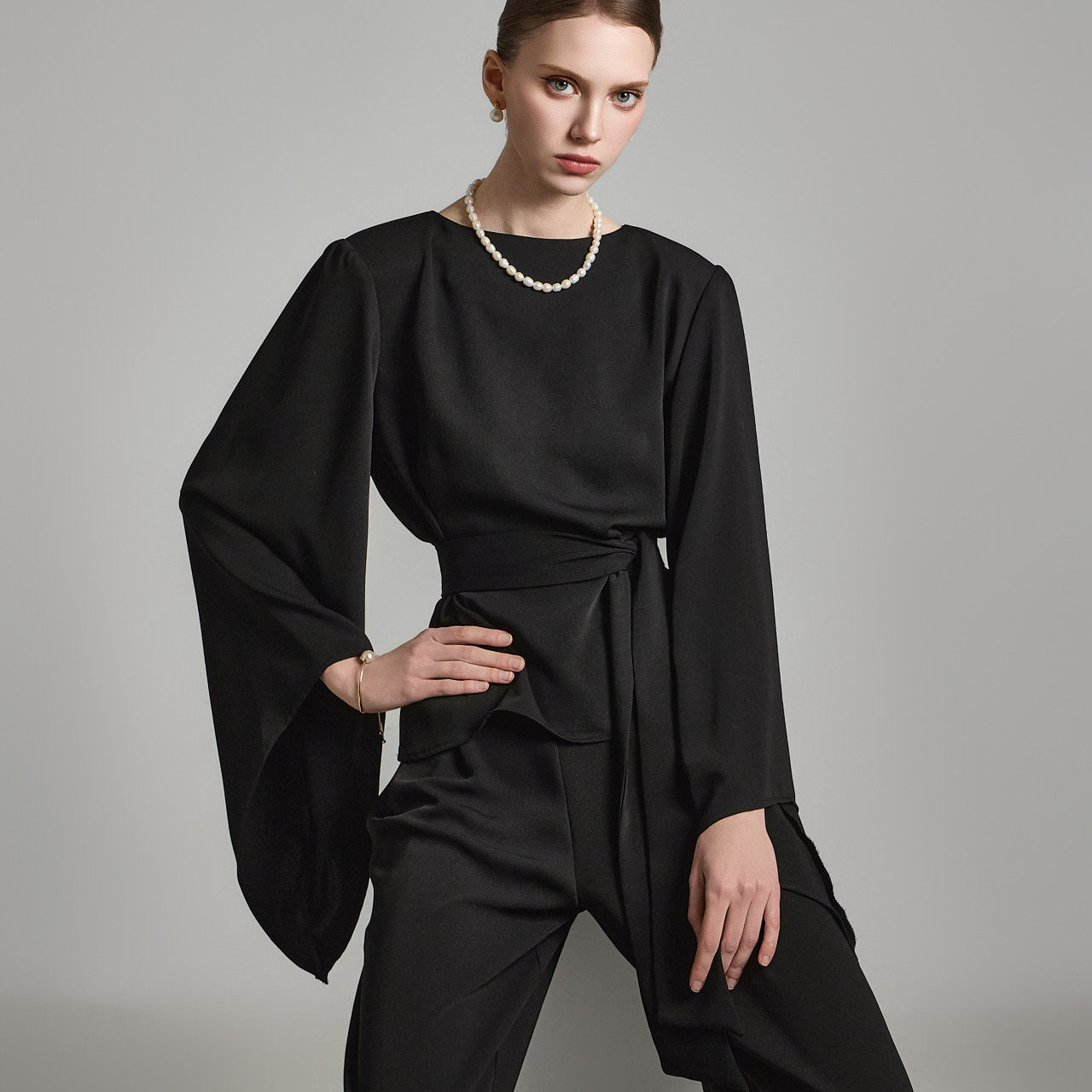 B3040 Blouse with Strap