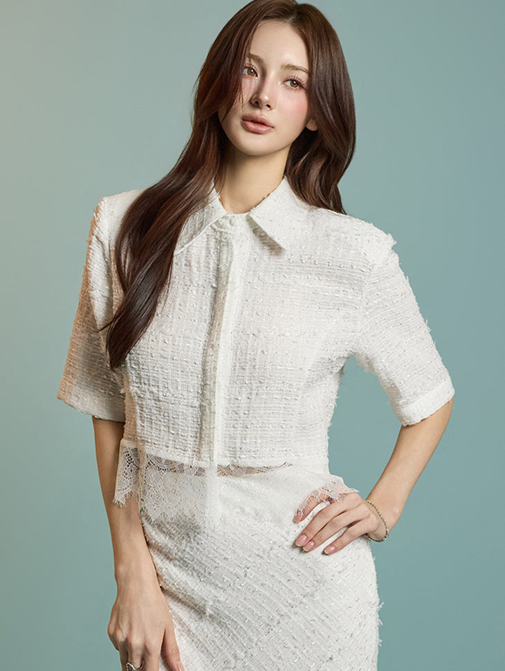 B3056 粗花呢衬衫