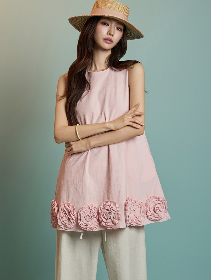 B3100 Rose sleeveless blouse