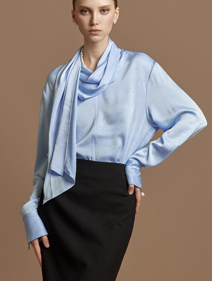 B3136 Scarf Blouse