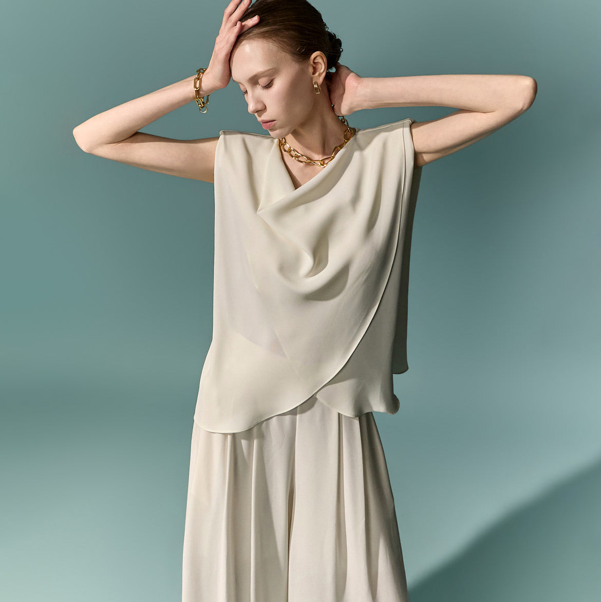 B3226 Drape Wrap Blouse